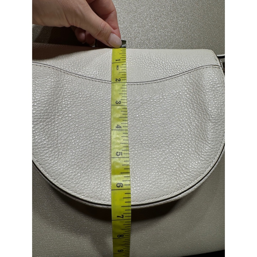 Coach Ellen Crossbody Bag Chalk White Pebbled Leather C1432 Gold Hardware - Picture 8 of 9